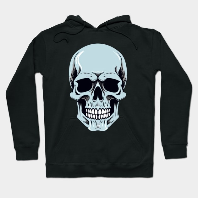 Blue Skull Hoodie by Merchgard